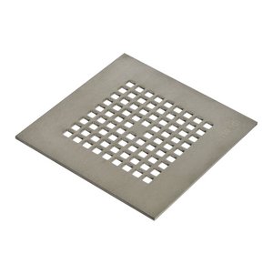 Fundo Plano drain grid n square, stainless steel V2A brushed