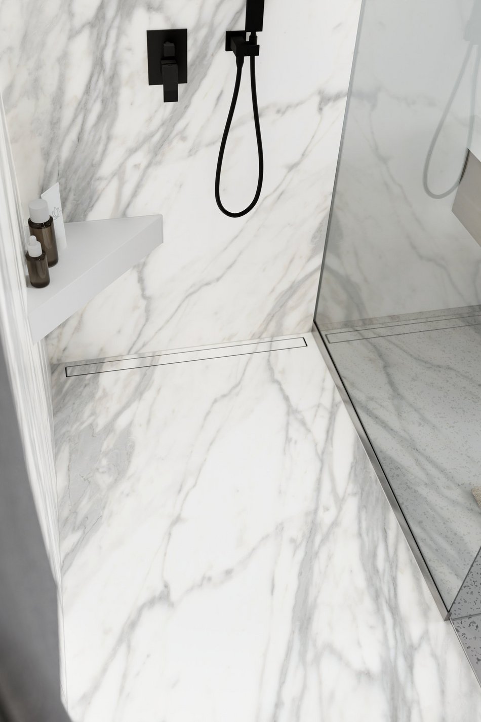 Shower area with wedi Top